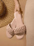 Womens Braided Peach Flats